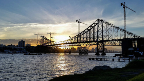 Ponte Hercílio Luz em Florianópolis - Santa Catarina